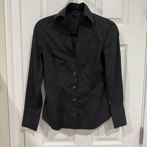 Classic Black Button-Up Shirt XS